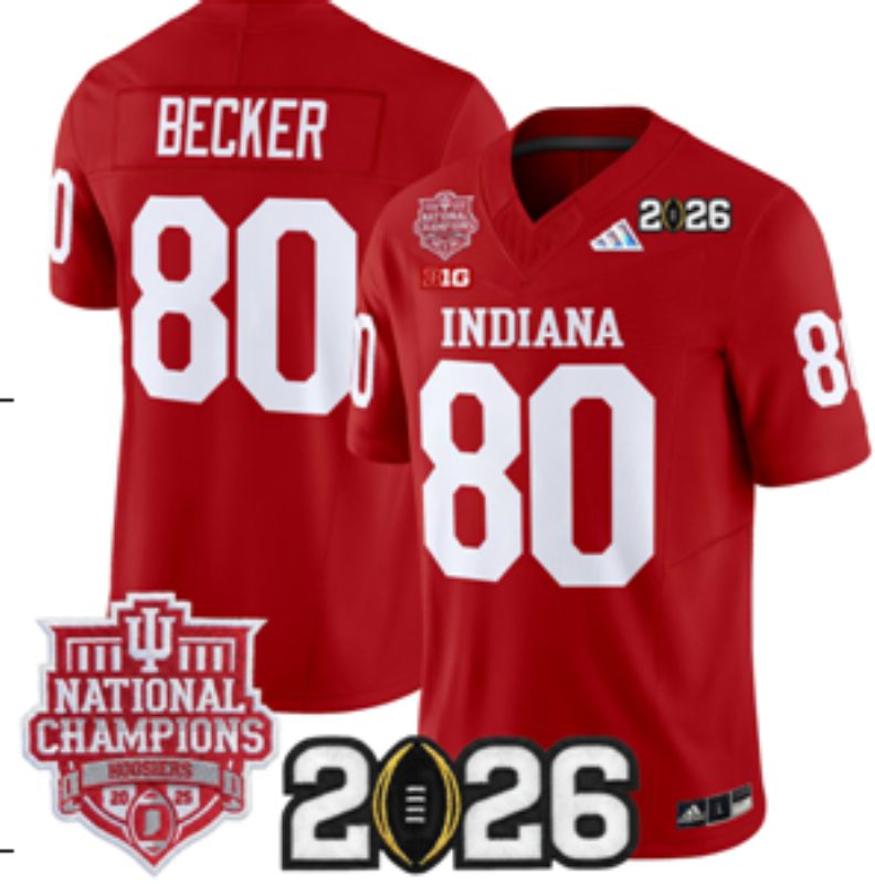 Men 2026 Ohio State Buckeyes #80 Becker Red Limited NCAA Jersey 072->ncaa teams->NCAA Jersey